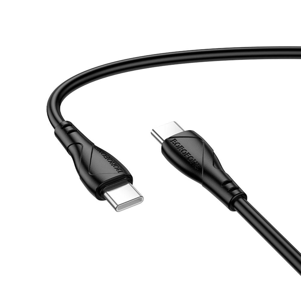 Захранващ кабел, USB-C, 60W, 1m - Borofone Energy (BX121) - Черен