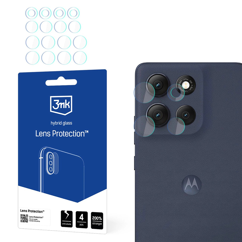 Калъф за Motorola Moto Moto G86 / G86 Power (комплект 4) - 3mk защита на обектива - Прозрачен