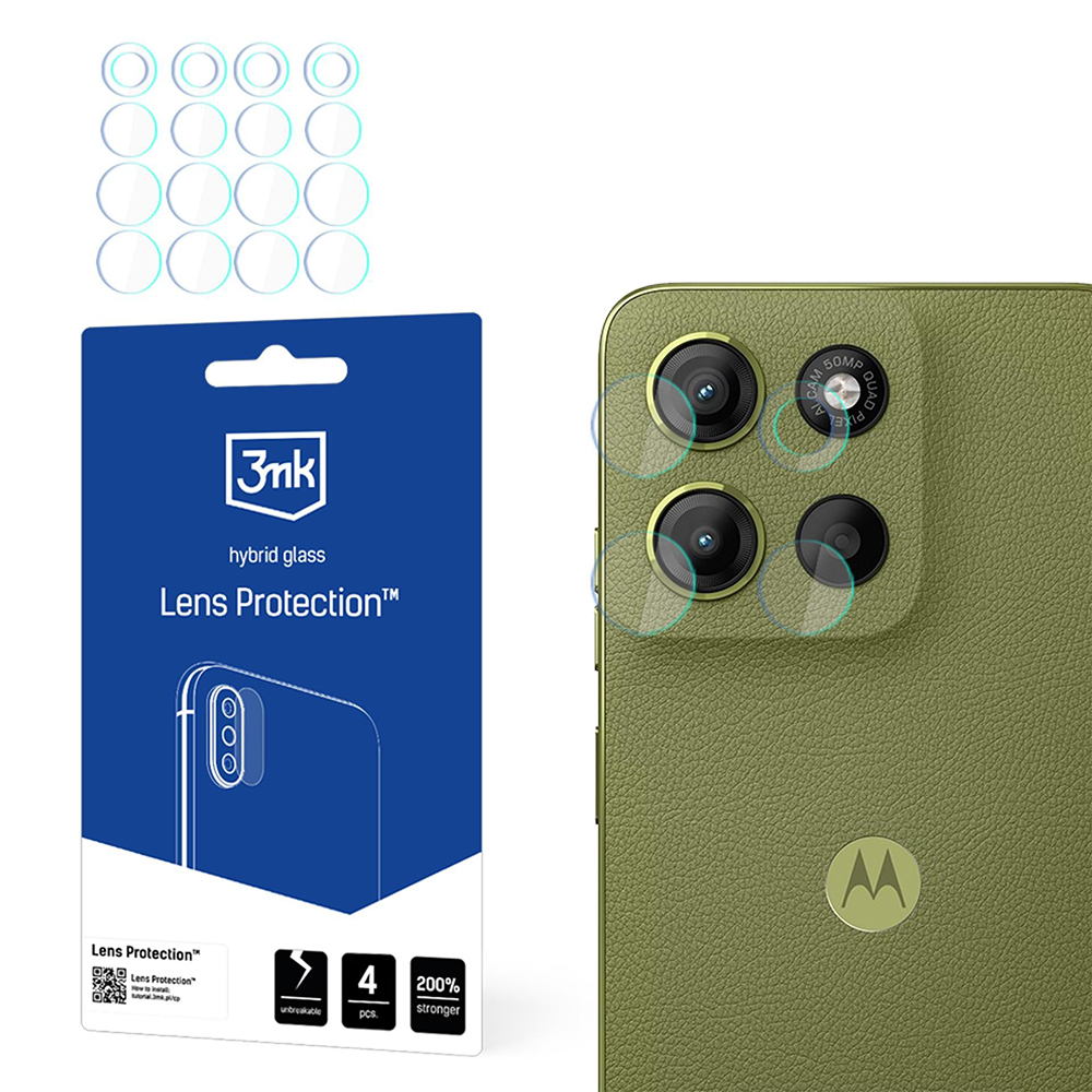 Капак за Motorola Moto Moto G15 / G15 Power (комплект 4) - 3mk защита на обектива - Прозрачен
