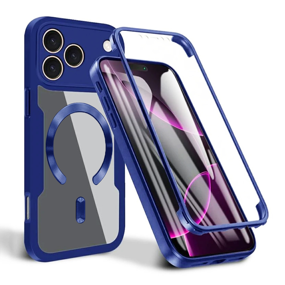 Калъф за iPhone 17 Pro Max + калъф - Techsuit ColorVerse 360 MagSafe MagSafe Series - Син