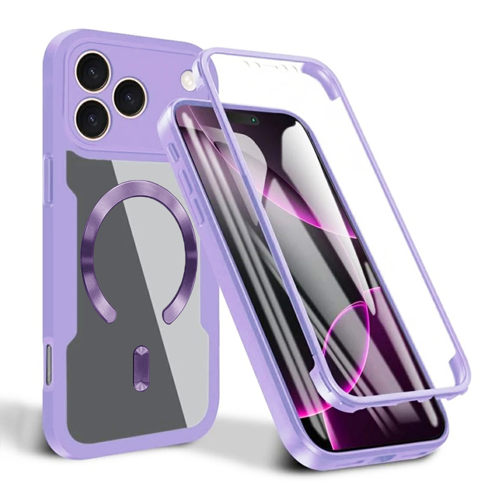 Калъф за iPhone 17 Pro + капак - Techsuit ColorVerse 360 MagSafe MagSafe Series - Лилав