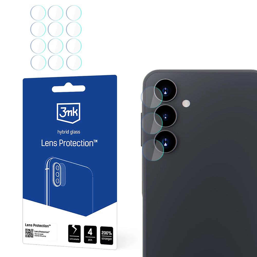 Капак за Samsung Galaxy A16 4G / A16 5G (комплект 4) - 3mk защита на обектива - Прозрачен