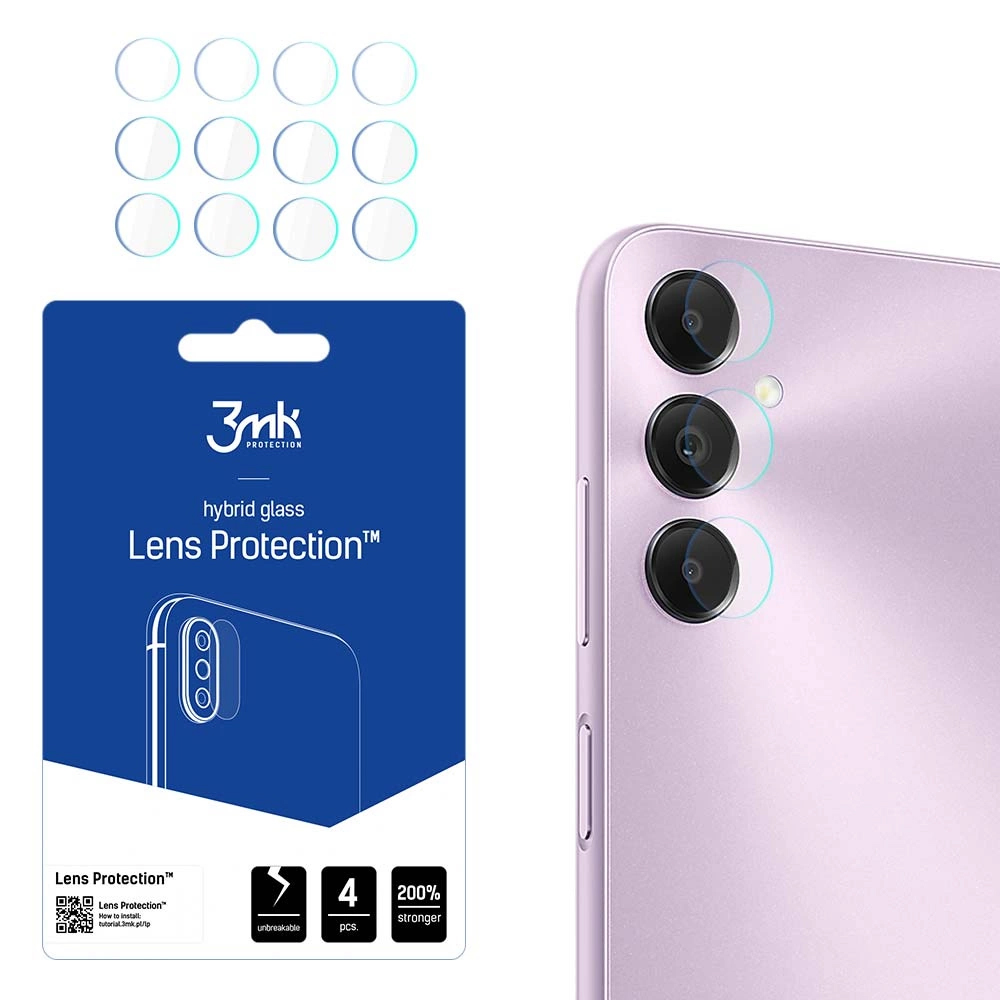 Капак за Samsung Galaxy A05s (комплект 4) - 3mk Lens Protection - Прозрачен