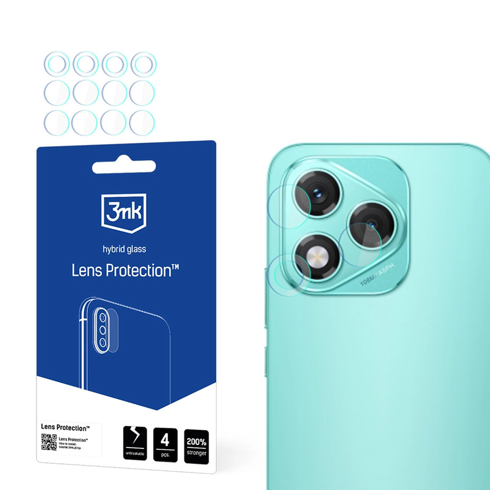 Капак за Honor 400 Lite (комплект от 4) - 3mk защита на обектива - Прозрачен