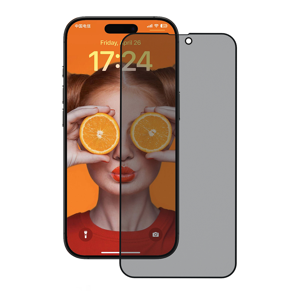 Калъф за iPhone 17 - ANANK 2.5D 5X подсилен 180° Privacy Screen Protector - Черен