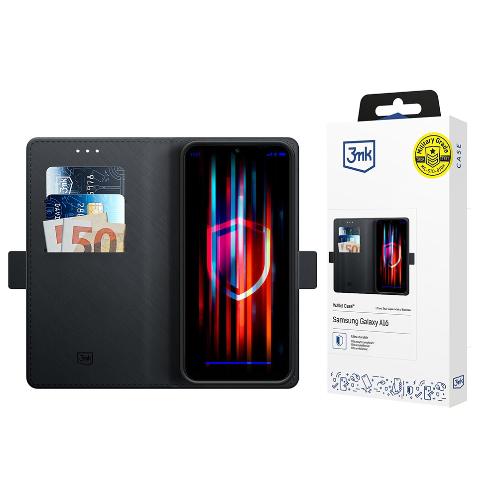 Калъф за Samsung Galaxy A16 4G / A16 5G - 3mk Wallet Case- черен