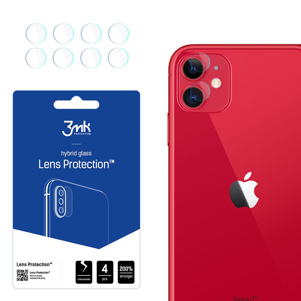 Калъф за iPhone 11 (комплект 4) - 3mk Lens Protection - Прозрачен