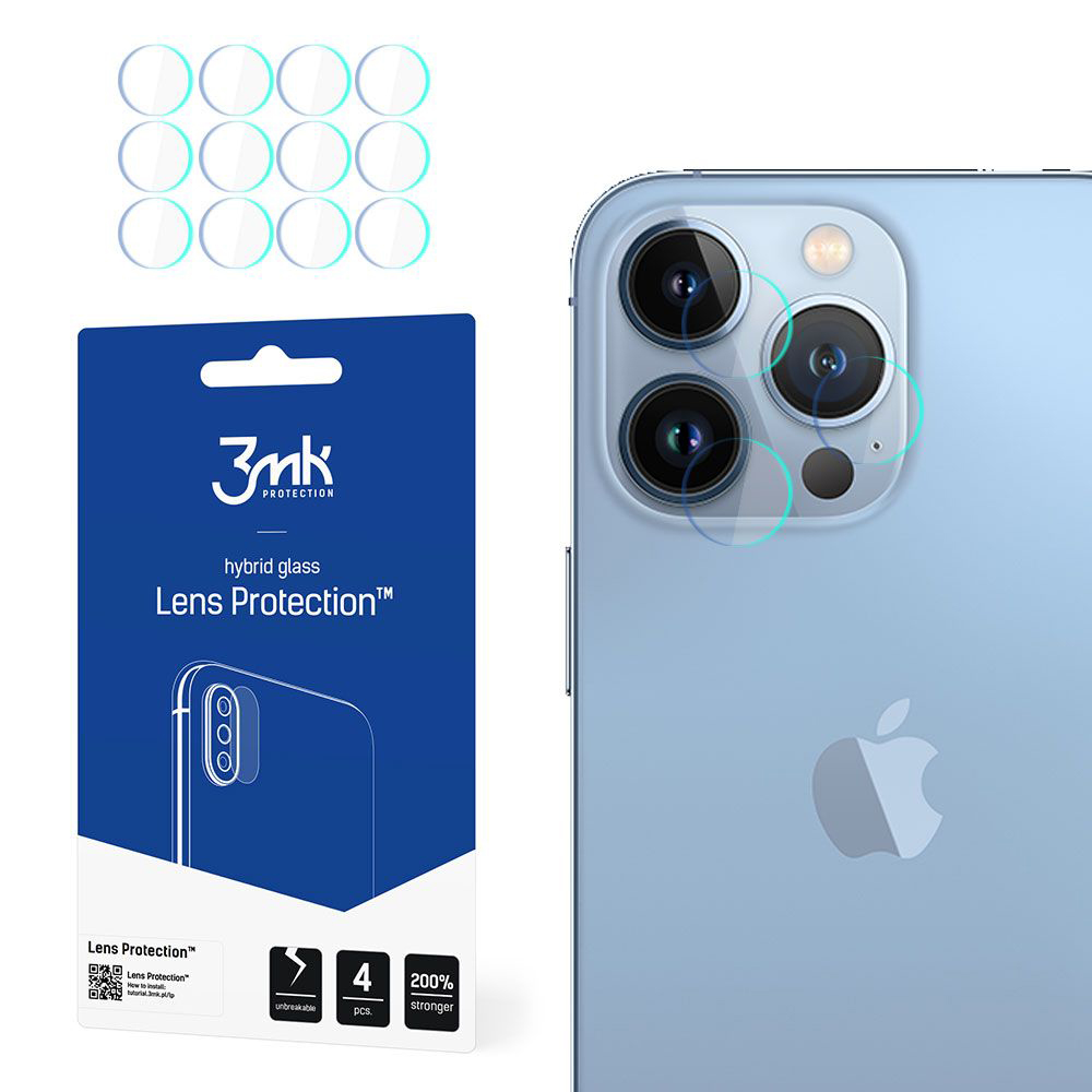 Калъф за iPhone 13 Pro Max (комплект от 4 броя) - 3mk Lens Protection - Прозрачен