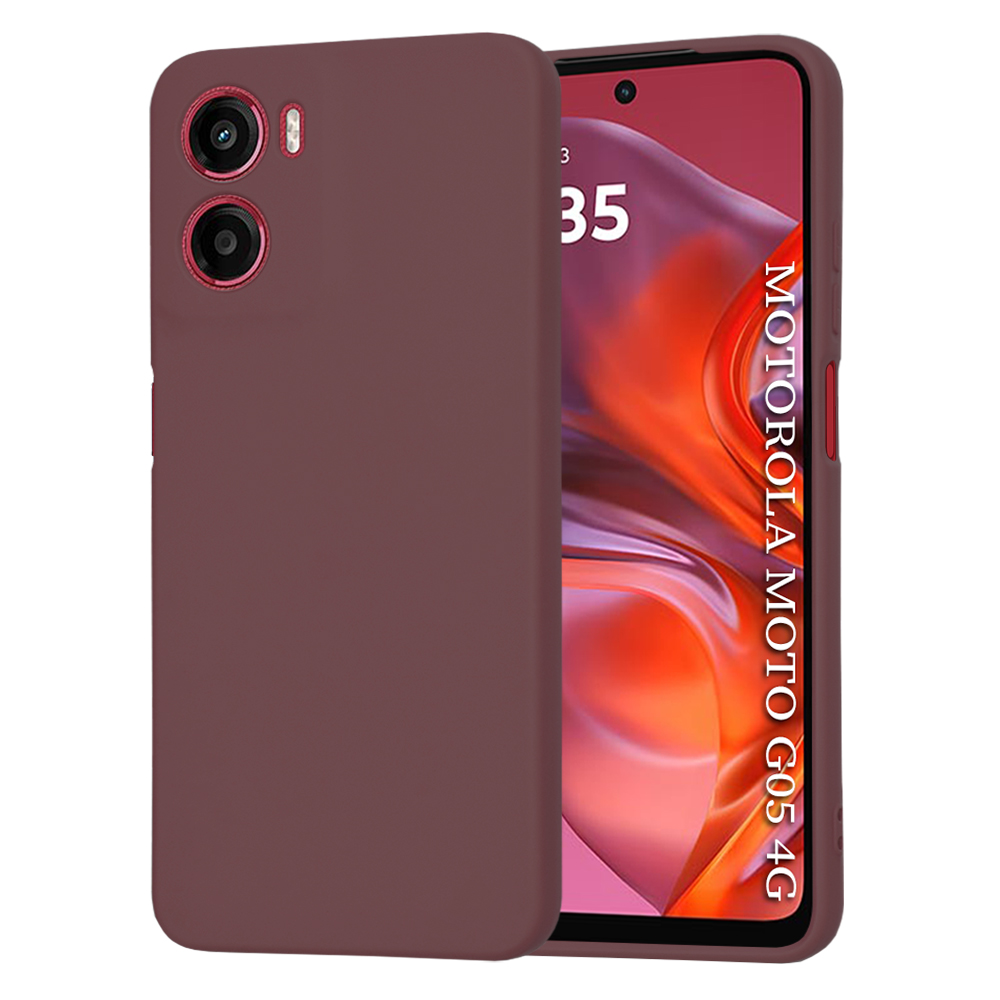 Калъф за Motorola Moto G05 / E15 - Techsuit SoftFlex - Plum Червен