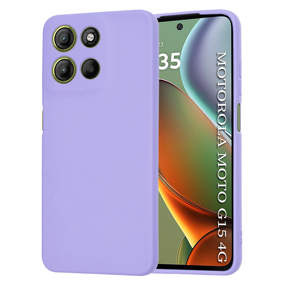 Калъф за Motorola Moto Moto G15 / G15 Power / G17 / G17 Power - Techsuit SoftFlex - светло лилав