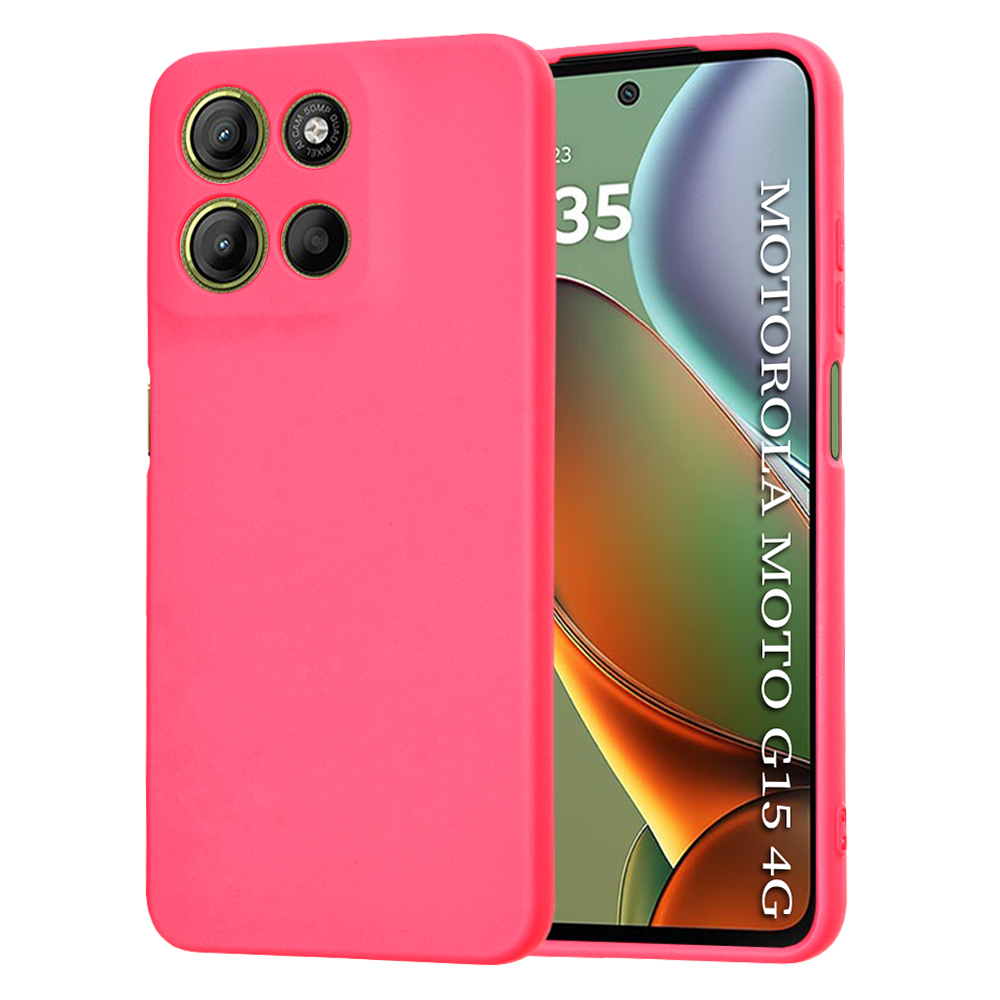 Калъф за Motorola Moto Moto G15 / G15 Power / G17 / G17 Power - Techsuit SoftFlex - Hot Розов