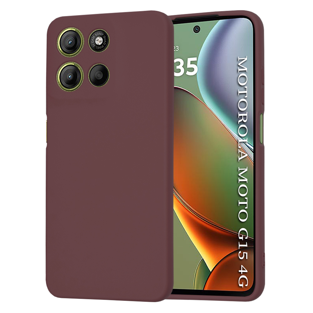 Калъф за Motorola Moto Moto G15 / G15 Power / G17 / G17 Power - Techsuit SoftFlex - Plum Червен