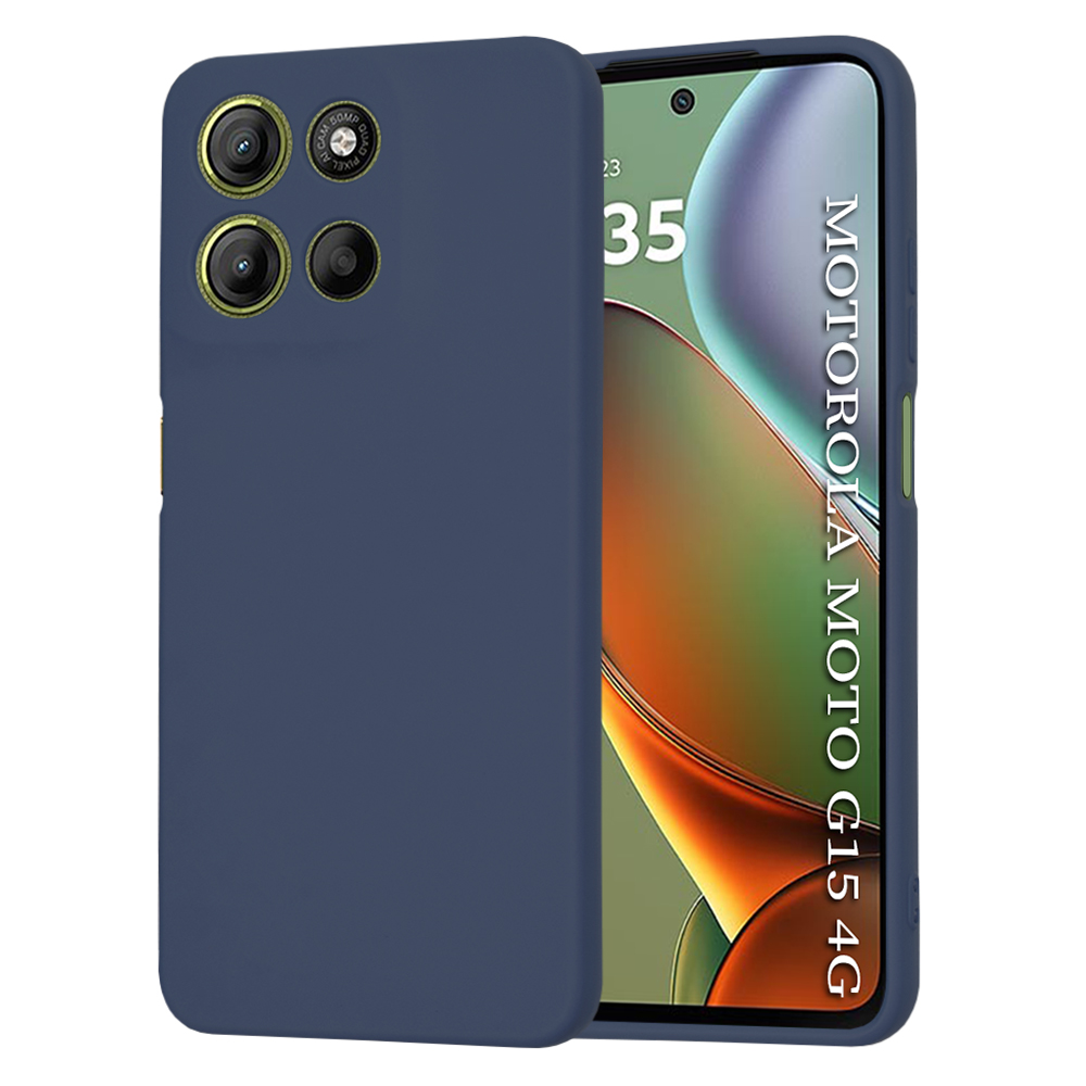Калъф за Motorola Moto Moto G15 / G15 Power / G17 / G17 Power - Techsuit SoftFlex - Тъмносин Син