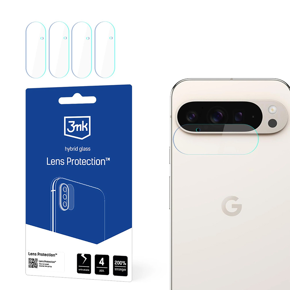 Капак за Google Pixel 9 Pro XL (комплект от 4 броя) - 3mk защита на обектива - Прозрачен