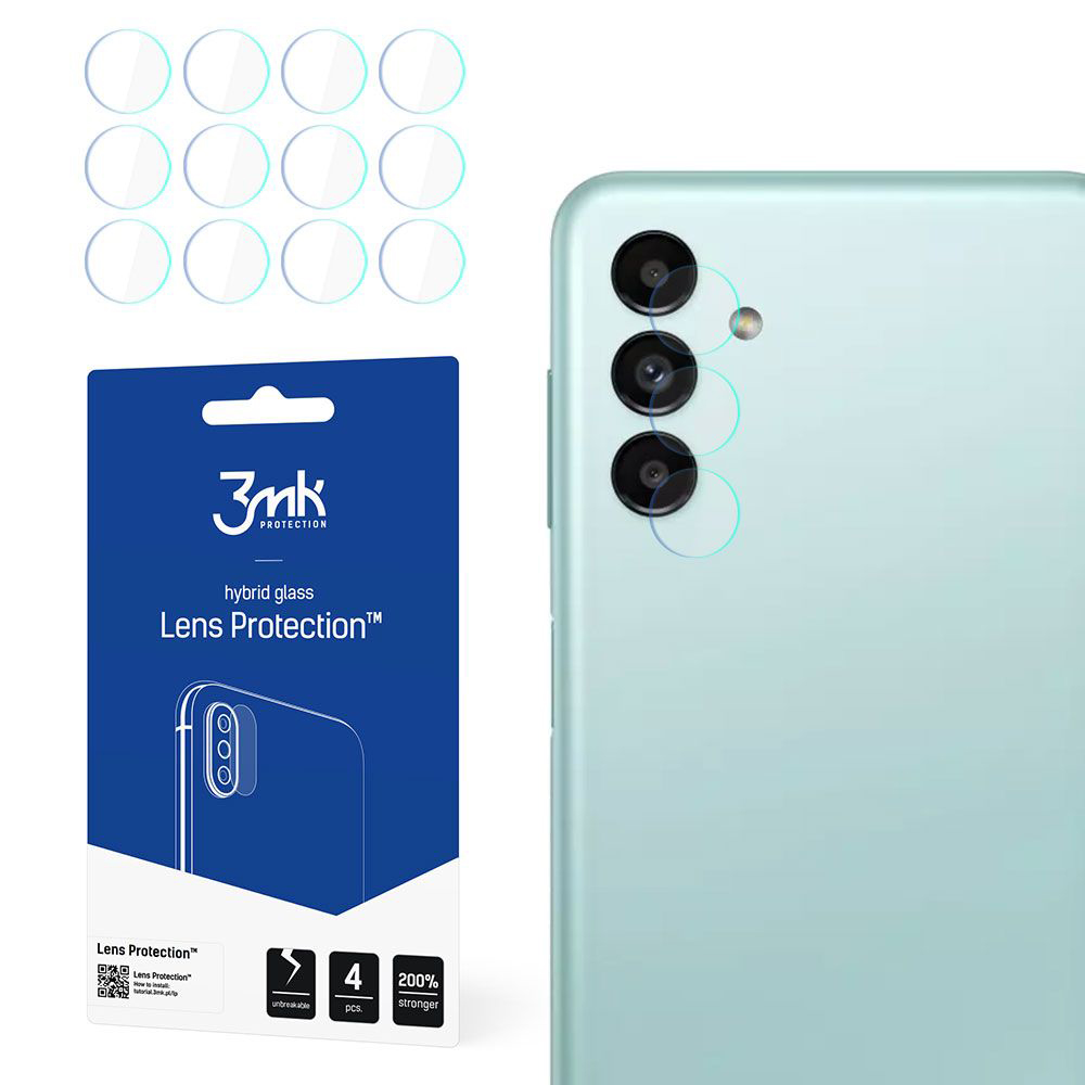 Капак за Samsung Galaxy A13 5G (комплект от 4 броя) - 3mk защита на обектива - Прозрачен