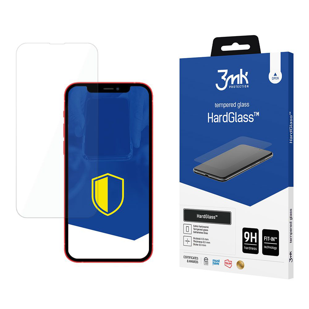 Калъф за iPhone 13 - 3mk HardGlass Tempered Screen Protector - Прозрачен