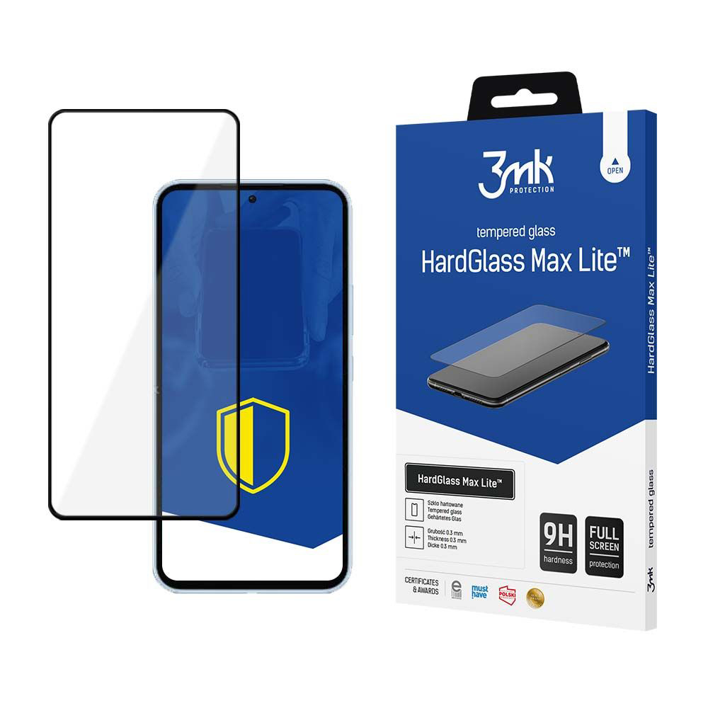 Капак за Samsung Galaxy Galaxy A35 5G / A55 5G - 3mk HardGlass Max Lite закален протектор за екран - Черен