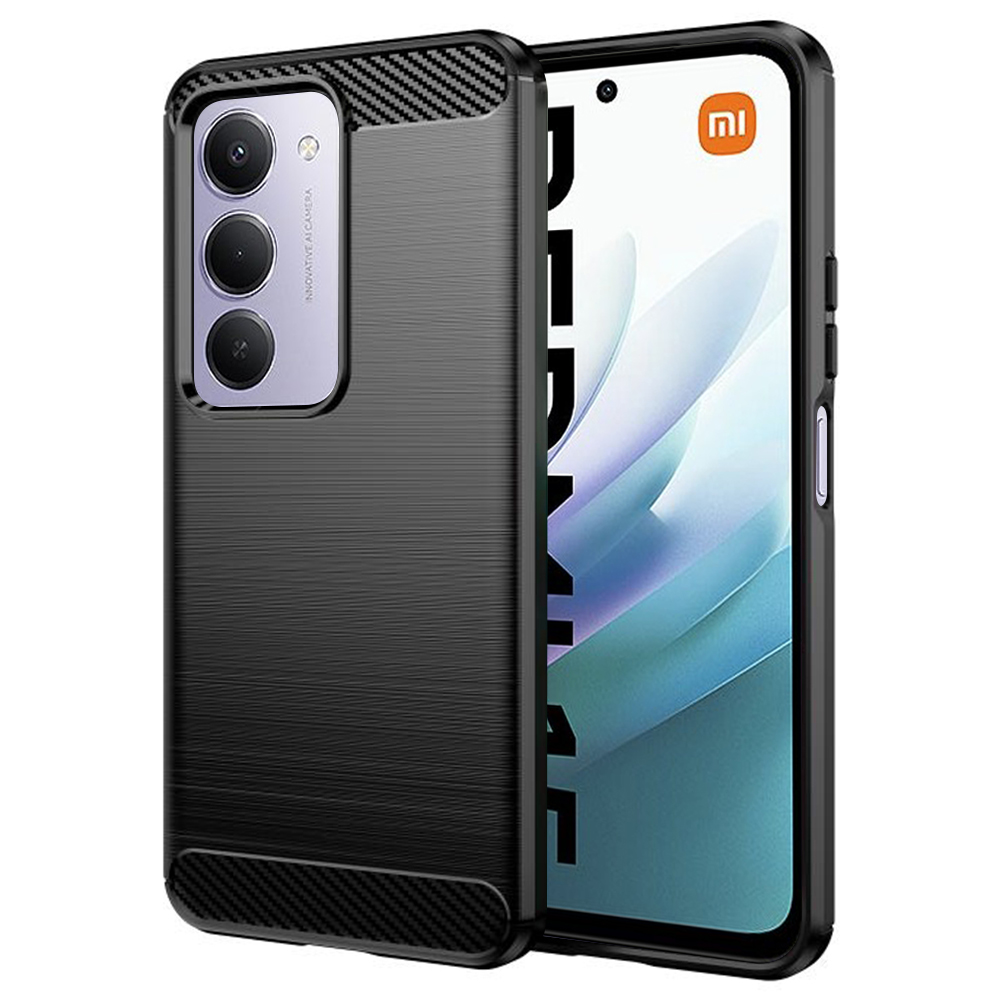 Калъф за Xiaomi Redmi 15 4G / Redmi 15 5G - Techsuit Carbon Silicone - Черен