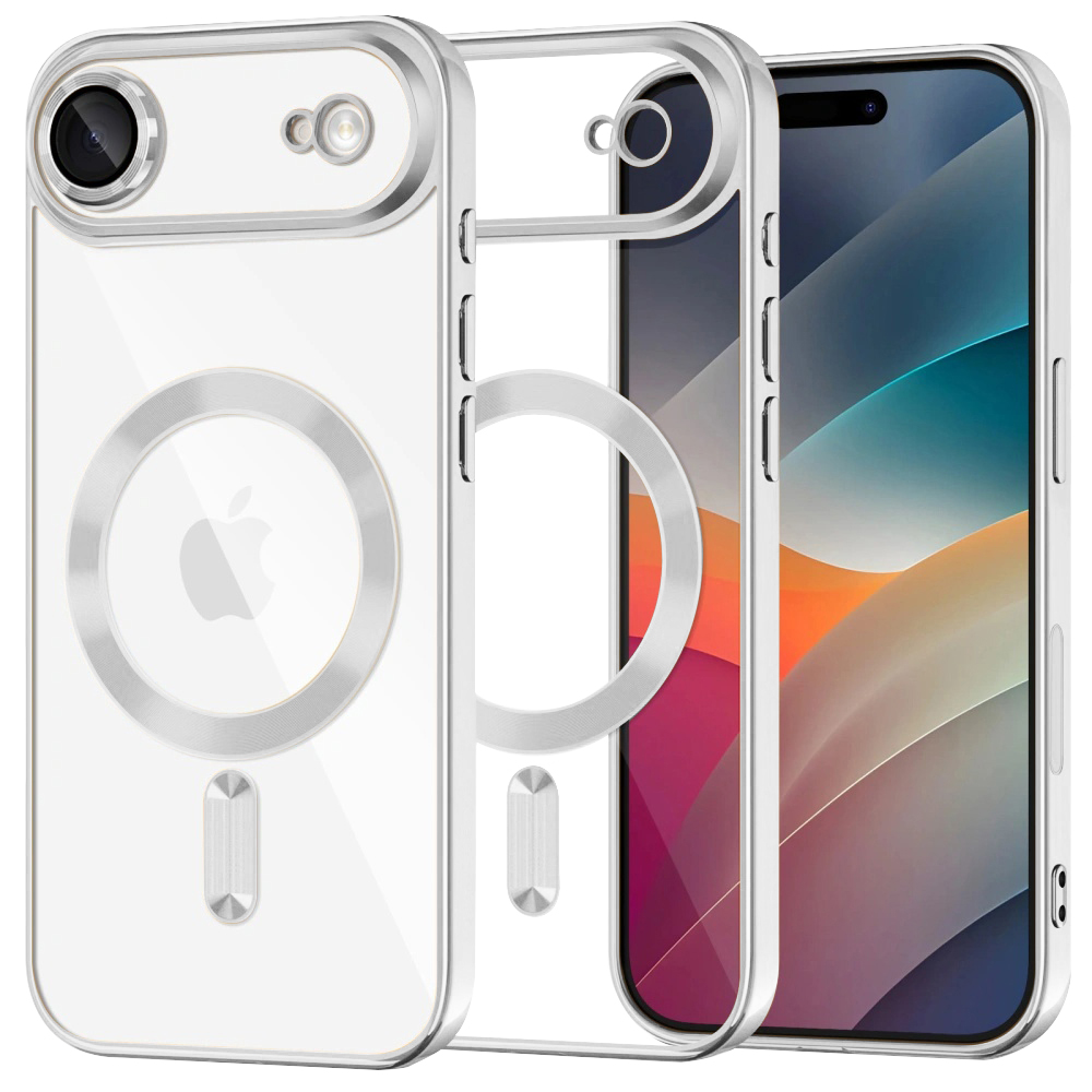 Калъф за iPhone 17 Air - Techsuit Luxury Crystal MagSafe - Сребрист