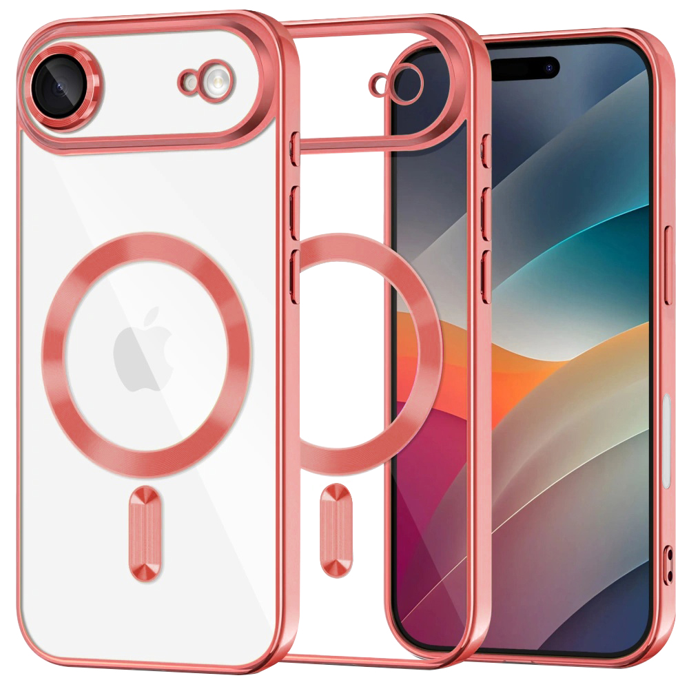 Калъф за iPhone 17 Air - Techsuit Luxury Crystal MagSafe - Червен