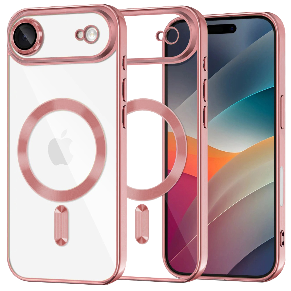 Калъф за iPhone 17 Air - Techsuit Luxury Crystal MagSafe - Розов