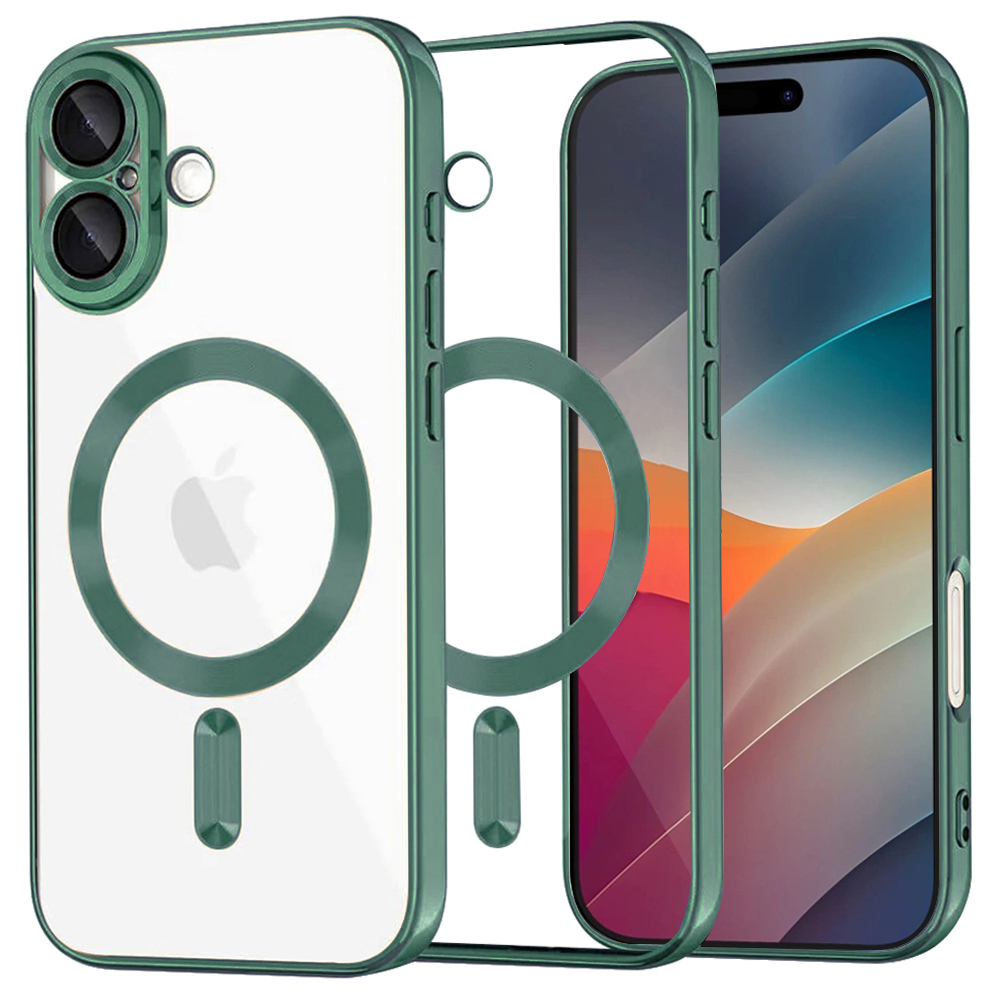 Калъф за iPhone 17 - Techsuit Luxury Crystal MagSafe - Deep Зелен