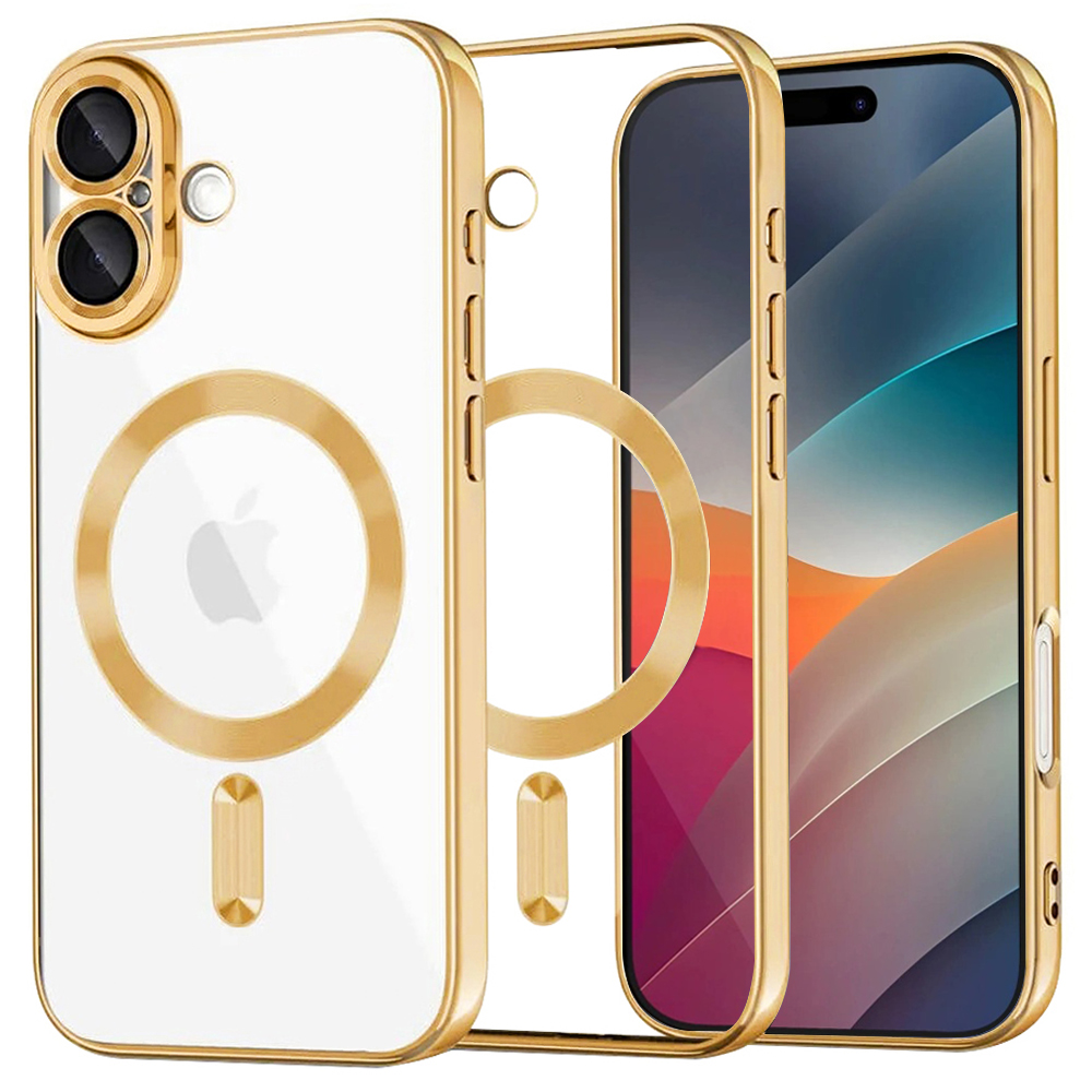 Калъф за iPhone 17 - Techsuit Luxury Crystal MagSafe - златен