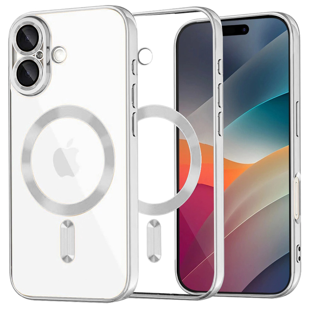 Калъф за iPhone 17 - Techsuit Luxury Crystal MagSafe - Сребрист