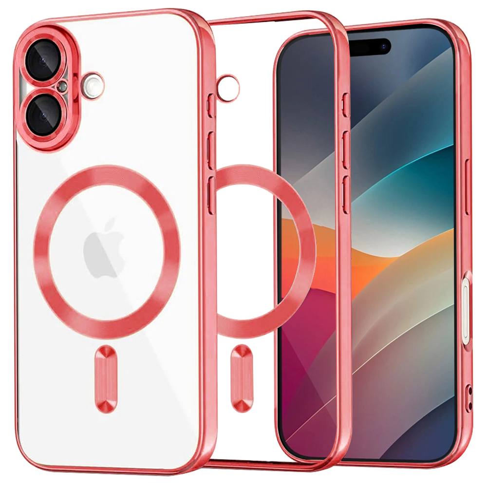 Калъф за iPhone 17 - Techsuit Luxury Crystal MagSafe - Червен