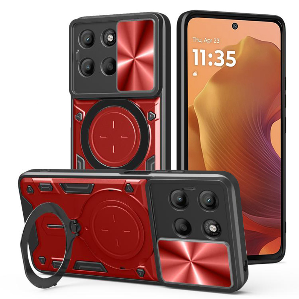 Калъф за Motorola Moto Moto G15 / G15 Power / G17 / G17 Power - Techsuit CamGuard Pro - Червен