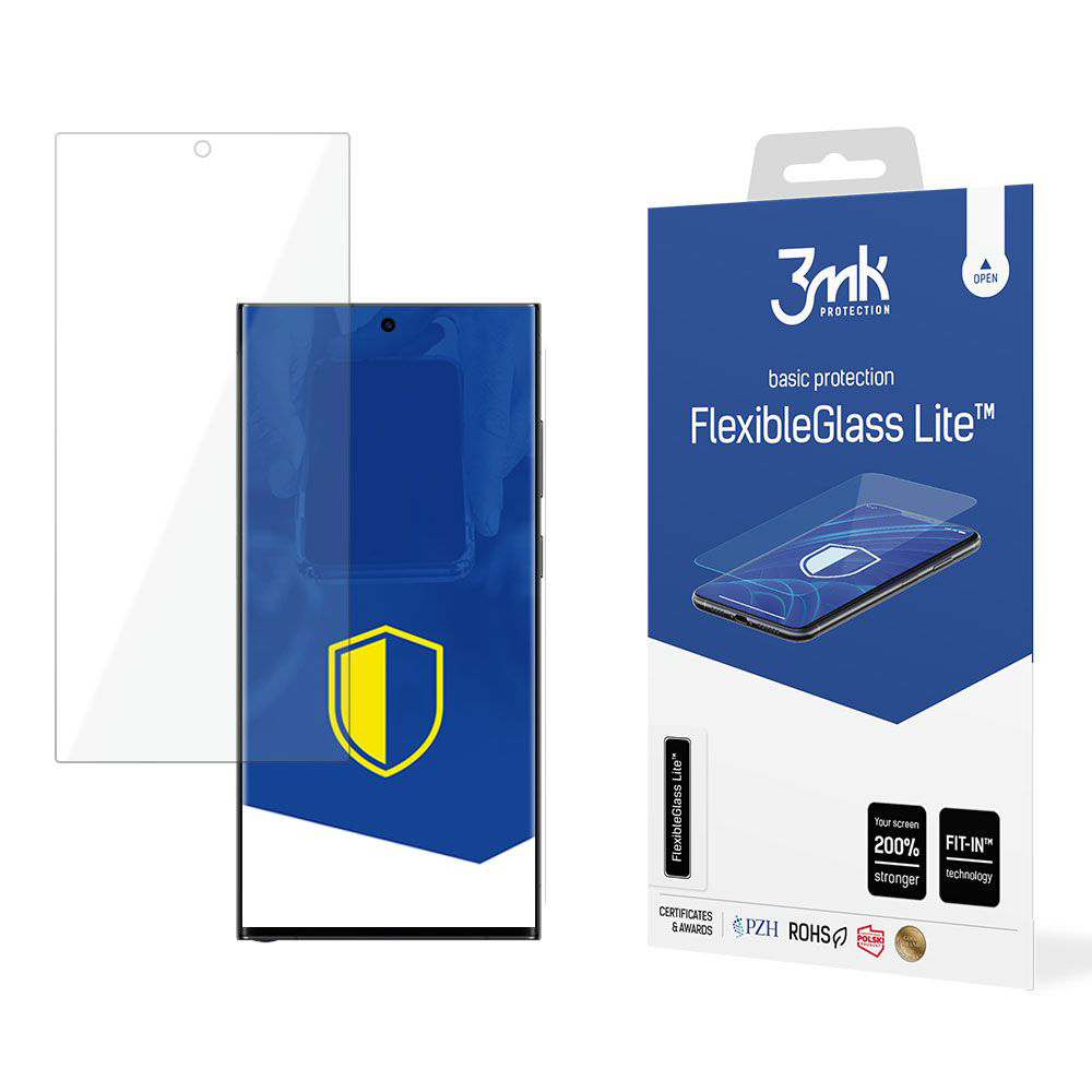 Капак за Samsung Galaxy S24 Ultra - 3mk FlexibleGlass Lite - Прозрачен