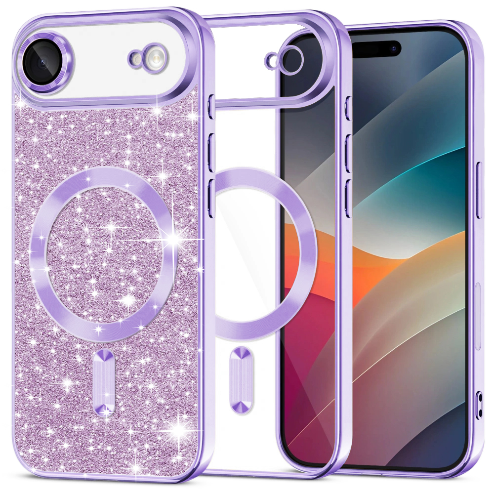 Калъф за iPhone 17 Air - Techsuit Luxury Glitter MagSafe - Light Лилав