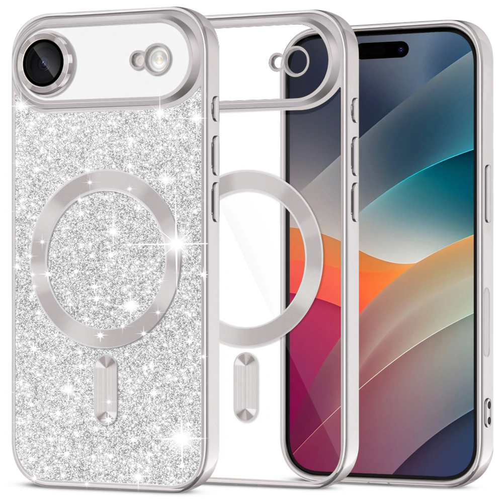 Калъф за iPhone 17 Air - Techsuit Luxury Glitter MagSafe - Сребрист