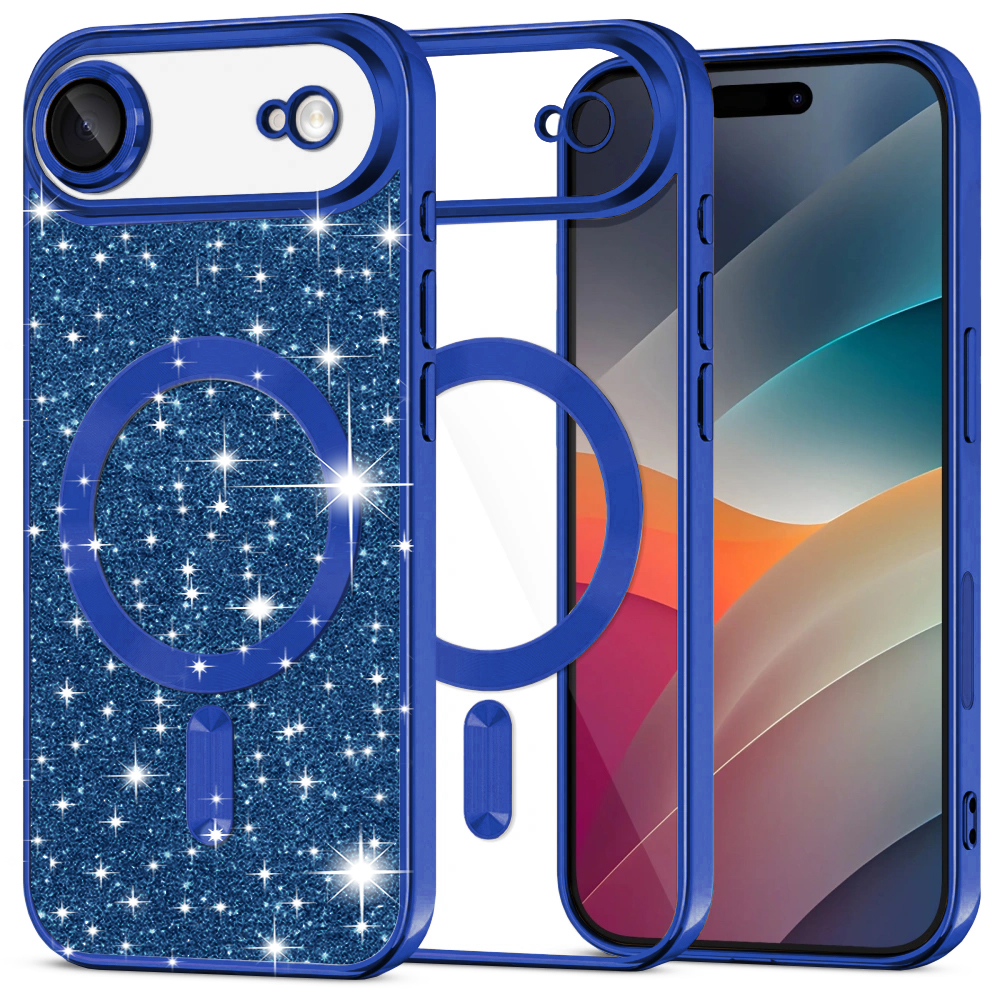 Калъф за iPhone 17 Air - Techsuit Luxury Glitter MagSafe - Deep Син