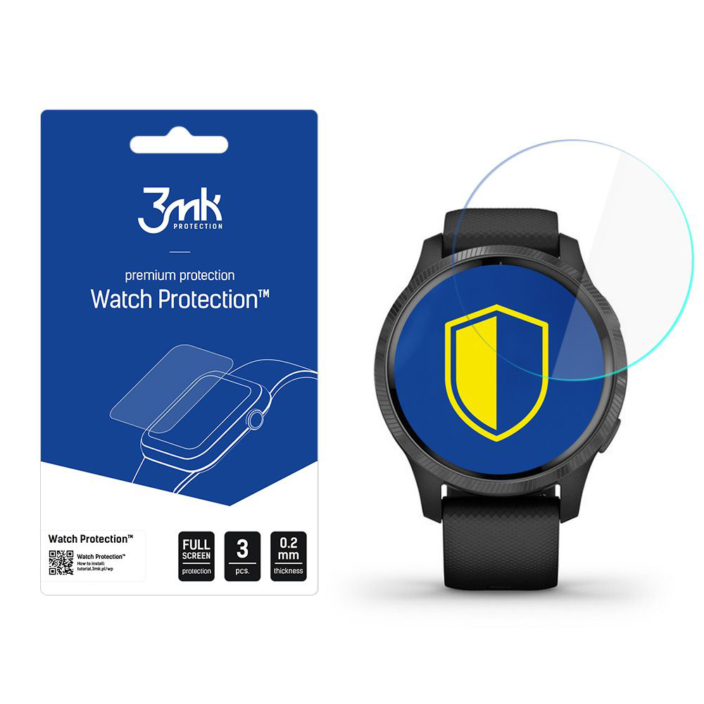 Капак за Garmin Venu 2S (комплект от 3) - 3mk Watch Protection ARC - Прозрачен