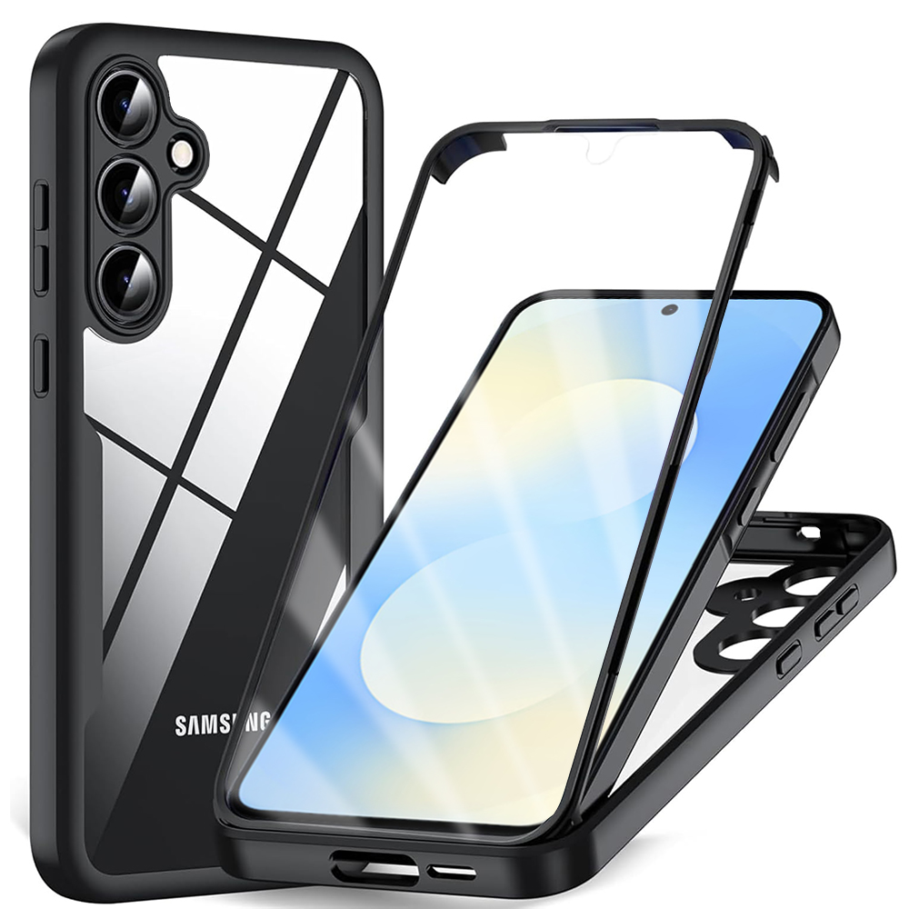 Калъф за Samsung Galaxy S25 FE + капак - Techsuit ColorVerse 360 Series - Черен