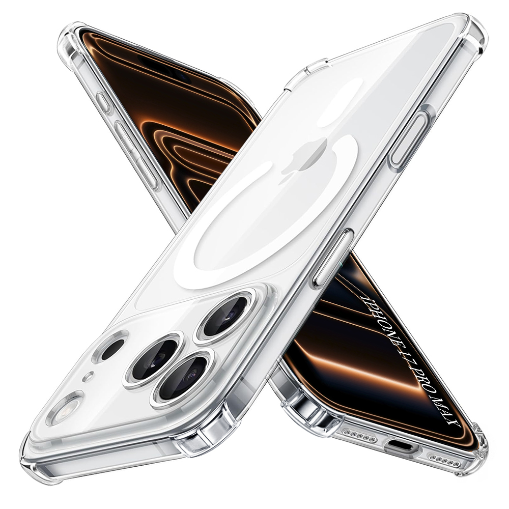 Калъф за iPhone 17 Pro Max - Techsuit Shockproof Прозрачен Silicone MagSafe - Прозрачен