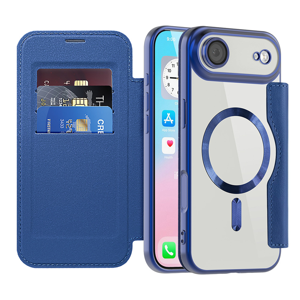 Калъф за iPhone 17 Air - Techsuit SmartMag Book Case - Син