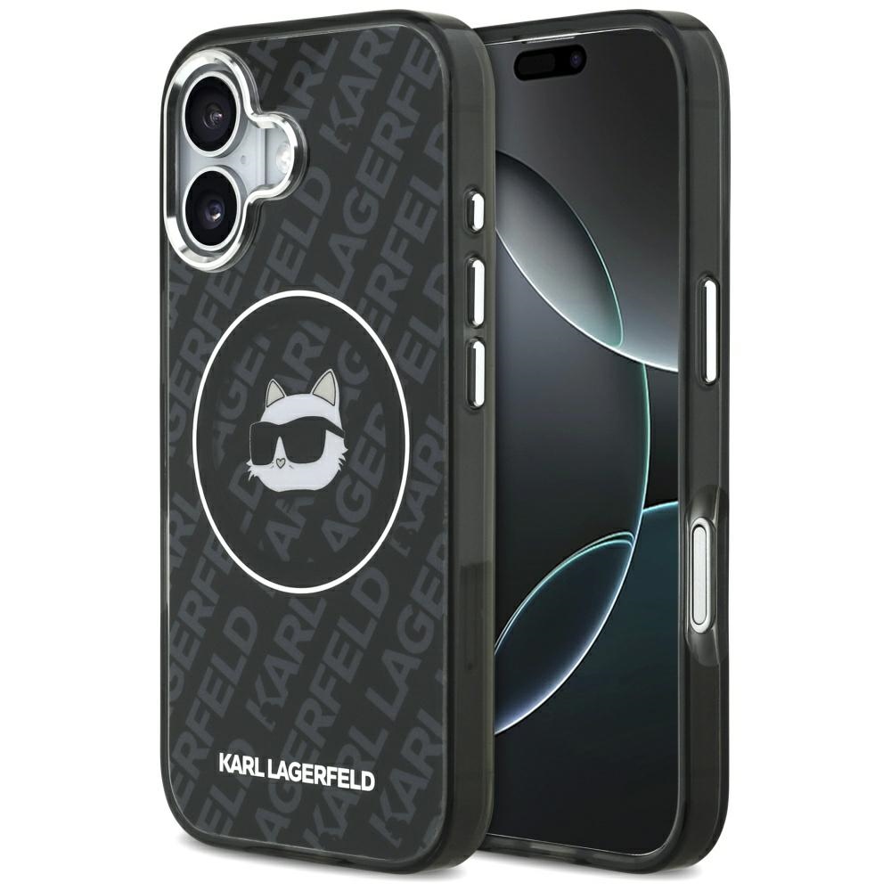 Калъф за iPhone 17 - Karl Lagerfeld IML MagSafe (KLHMP17SHMKBCHOK) - Черен Choupette`s Head