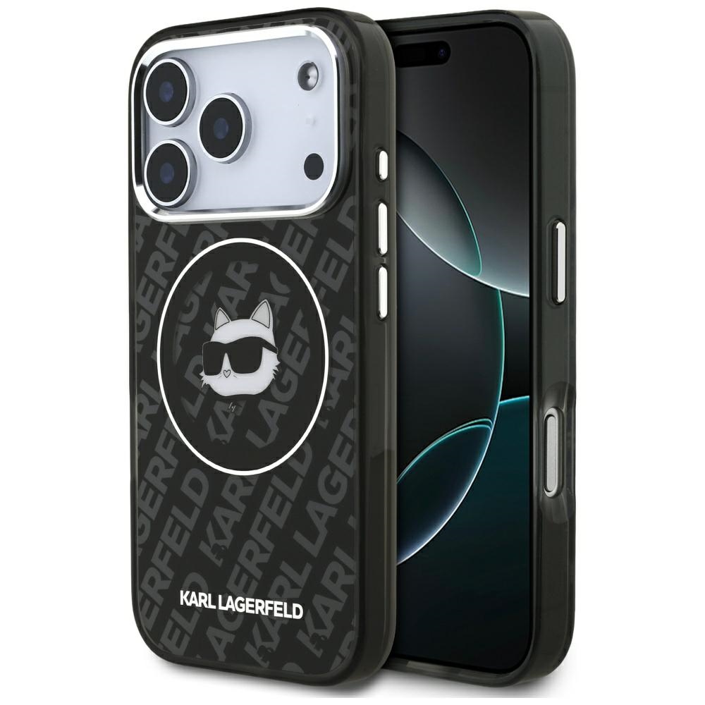 Калъф за iPhone 17 Pro - Karl Lagerfeld IML MagSafe (KLHMP17LHHMKBCHOK) - Черен Choupette`s Head