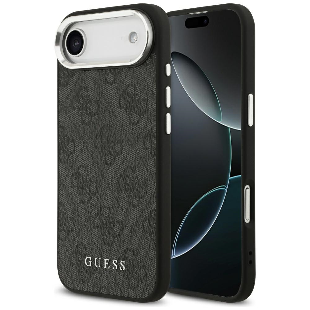 Калъф за iPhone 17 Air - Guess Hardcase 4G Classic Logo MagSafe (GUHMP17MP4GSSMCK) - Черен