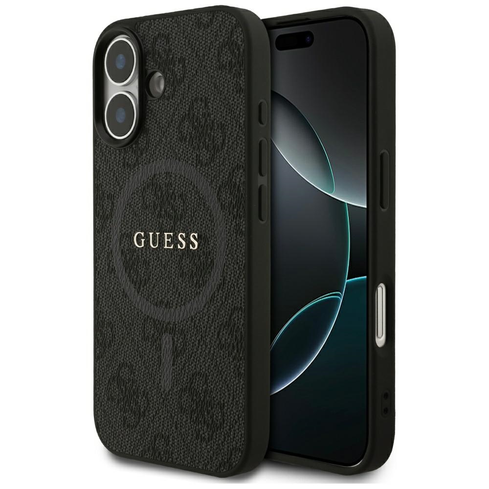 Калъф за iPhone 17 - Guess 4G Ring Classic Classic Logo MagSafe (GUHMP17SG4GFRK) - Черен