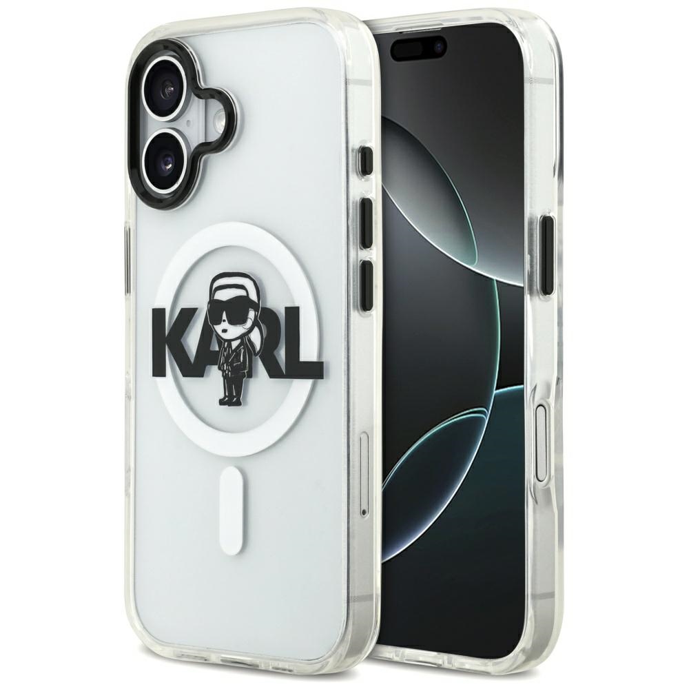 Калъф за iPhone 17 - Karl Lagerfeld IML IML MagSafe Sketch Logo (KLHMP17SHGKGIGKKBT) - Прозрачен Karl