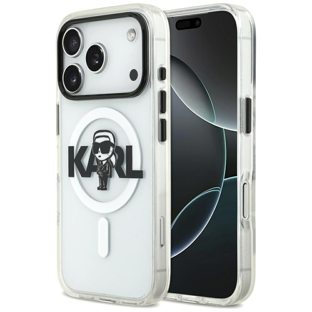 Калъф за iPhone 17 Pro - Karl Lagerfeld IML MagSafe MagSafe Sketch Logo (KLHMP17LHGKKIGKKBT) - Прозрачен Karl