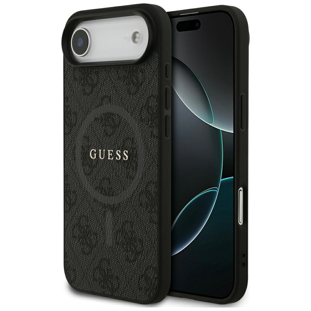 Калъф за iPhone 17 Air - Guess 4G Ring Classic Classic Logo MagSafe (GUHMP17MG4GFRK) - Черен