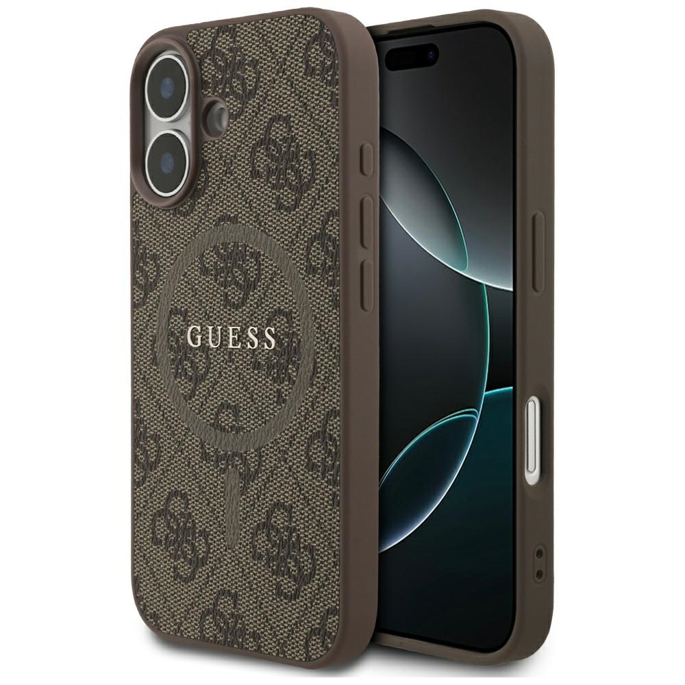 Калъф за iPhone 17 - Guess 4G Ring Classic Classic Logo MagSafe (GUHMP17SG4GFRW) - Кафяв