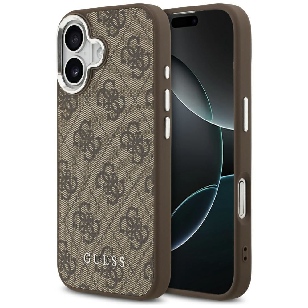 Калъф за iPhone 17 - Guess Hardcase 4G Classic Logo MagSafe (GUHMP17SP4GSSMCW) - Кафяв