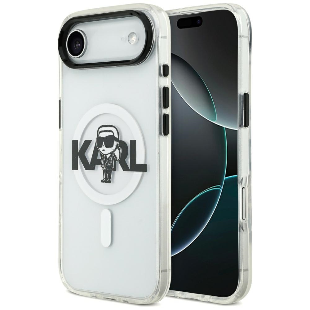 Калъф за iPhone 17 Air - Karl Lagerfeld IML MagSafe MagSafe Sketch Logo (KLHMP17MHGKGIGKKBT) - Прозрачен Karl