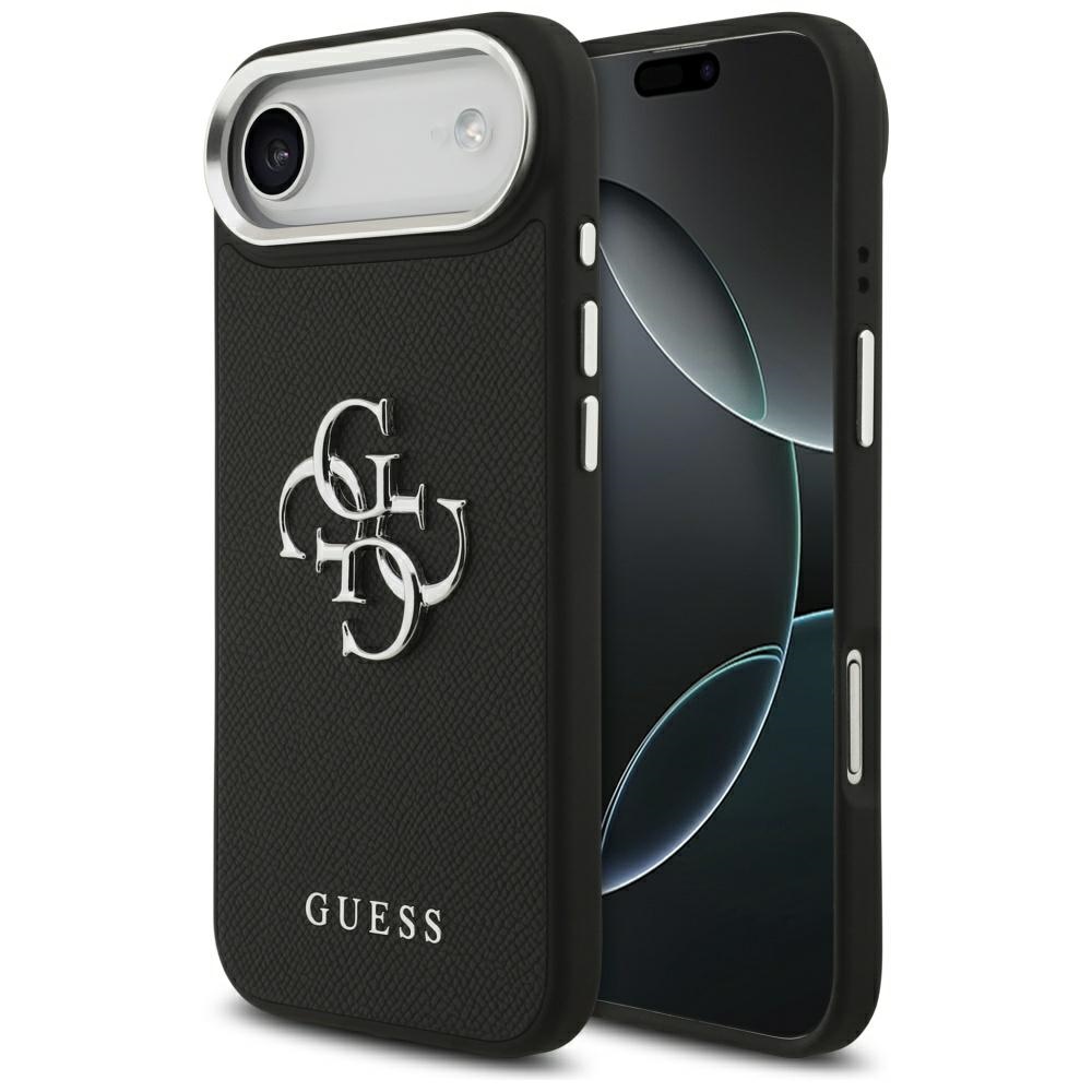 Калъф за iPhone 17 Air - Guess Hardcase 4G Grained Big and Classic Logo (GUHCP17MPG4SMCEK) - Черен