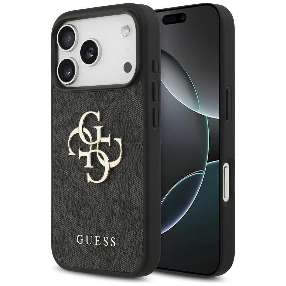 Калъф за iPhone 17 Pro - Guess Hardcase 4G Big Logo (GUHCP17L4GMGGR) - Черен